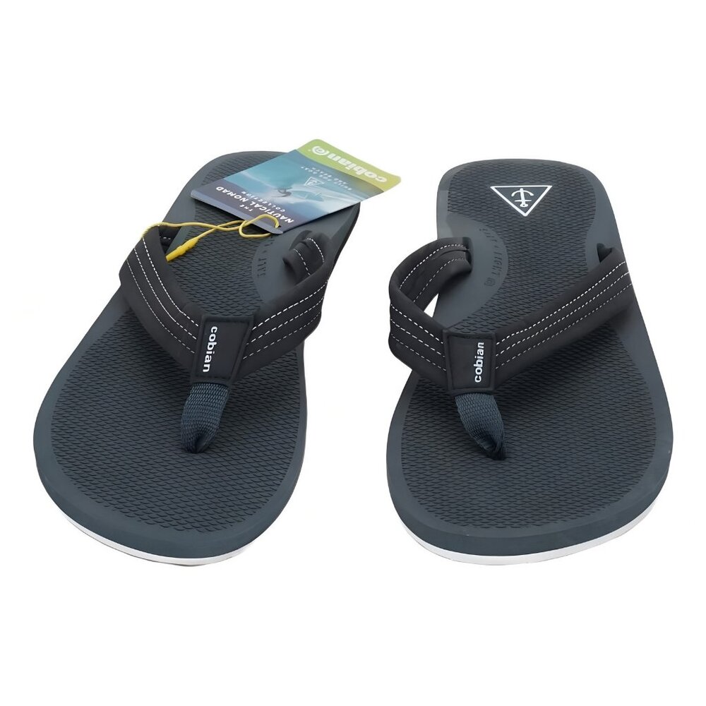 Cobian Men's Anchor Sandals - Black Casual Flip Flops Size 11 - Picture 5 of 6
